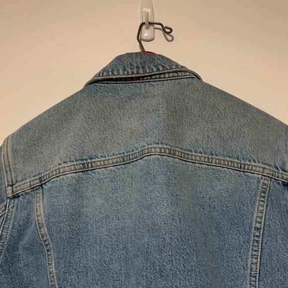 $400 Harmony Paris Men's Light Wash Denim Jean Jacket - Small - Picture 4 of 6